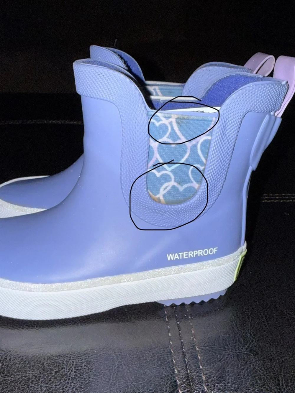 Western Chief Kids Chelsea Rain Boots in Light Purple and Pink Pull Tab